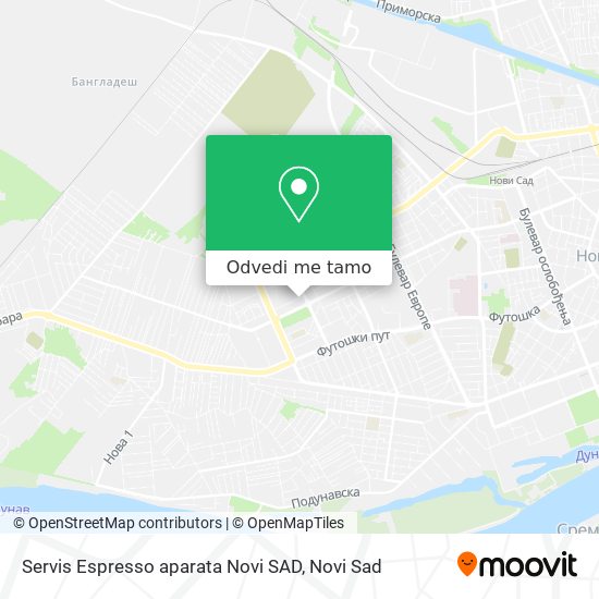 Servis Espresso aparata Novi SAD mapa