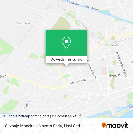 Cuvanje Macaka u Novom Sadu mapa