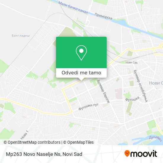 Mp263 Novo Naselje Ns mapa