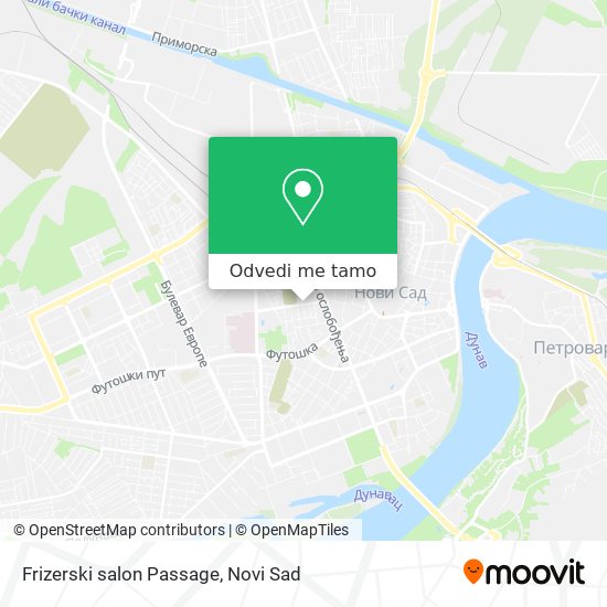 Frizerski salon Passage mapa