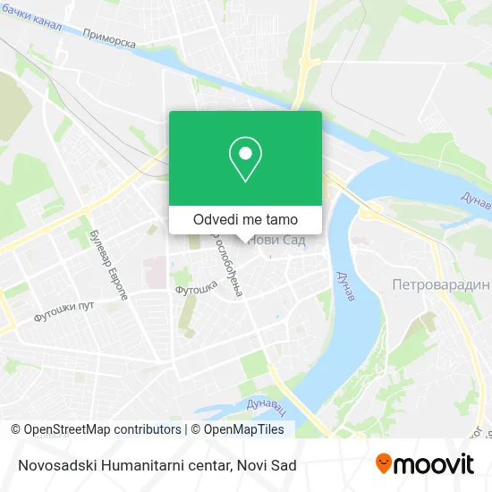Novosadski Humanitarni centar mapa