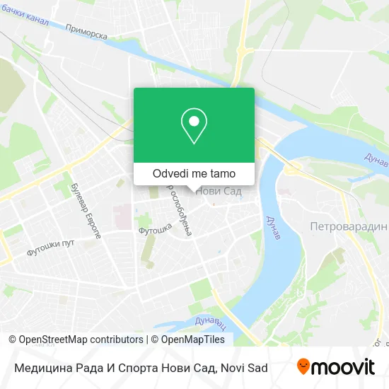 Медицина Рада И Спорта Нови Сад mapa