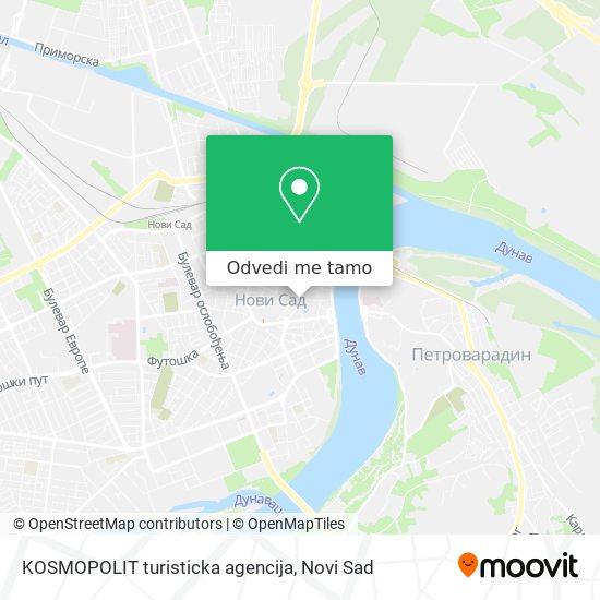 KOSMOPOLIT turisticka agencija mapa