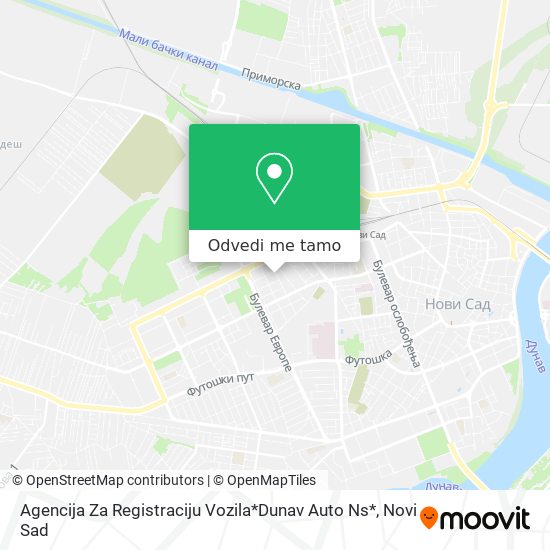 Agencija Za Registraciju Vozila*Dunav Auto Ns* mapa