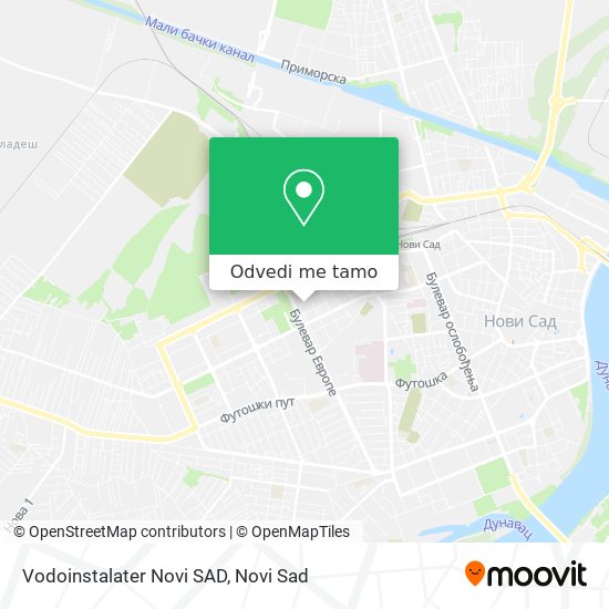 Vodoinstalater Novi SAD mapa