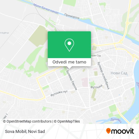 Sova Mobil mapa