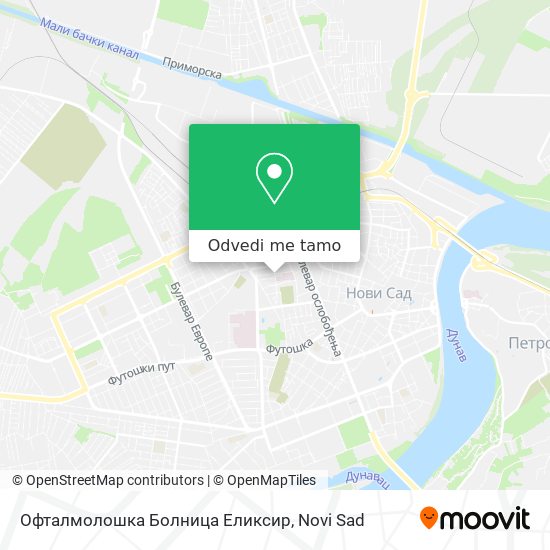 Офталмолошка Болница Еликсир mapa