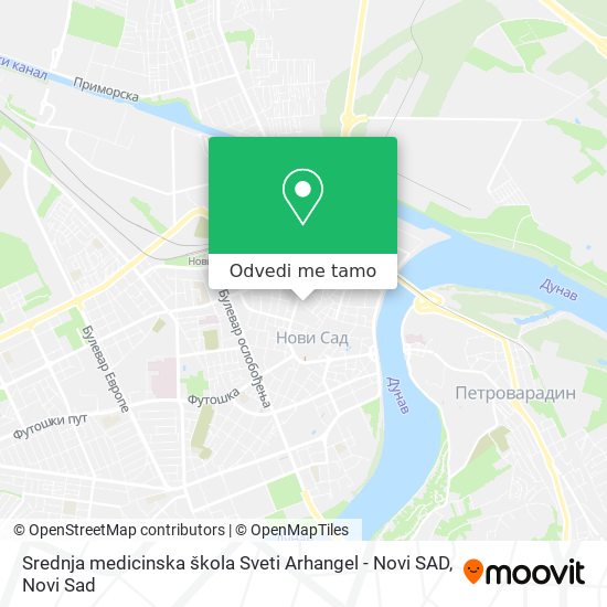 Srednja medicinska škola Sveti Arhangel - Novi SAD mapa