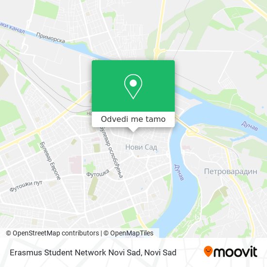 Erasmus Student Network Novi Sad mapa