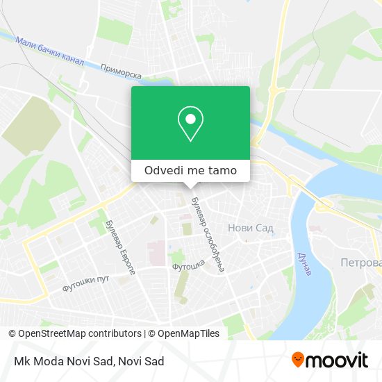 Mk Moda Novi Sad mapa