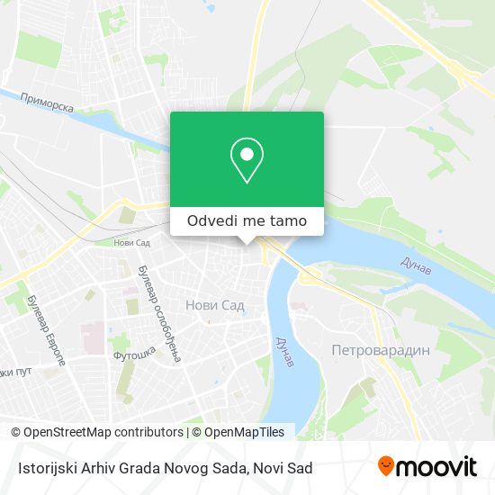 Istorijski Arhiv Grada Novog Sada mapa
