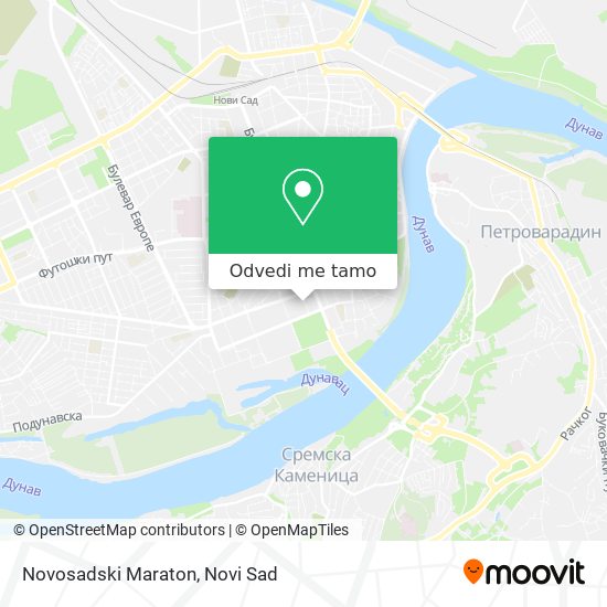 Novosadski Maraton mapa