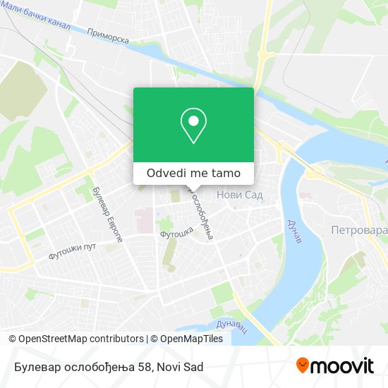 Булевар ослобођења 58 mapa