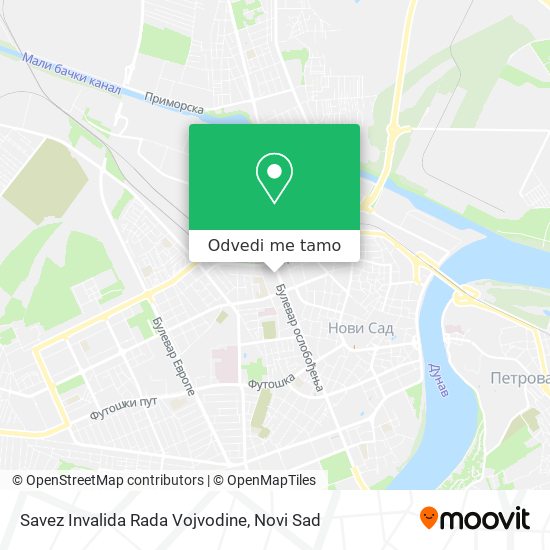 Savez Invalida Rada Vojvodine mapa