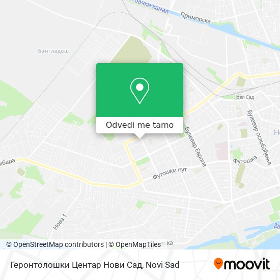 Геронтолошки Центар Нови Сад mapa