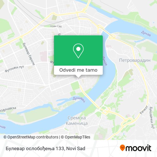 Булевар ослобођења 133 mapa
