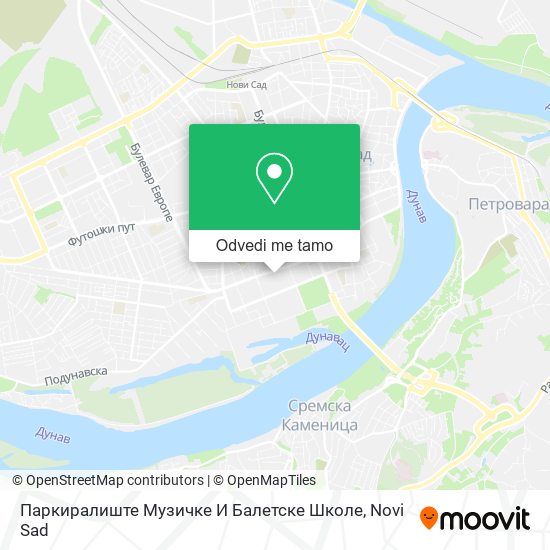 Паркиралиште Музичке И Балетске Школе mapa
