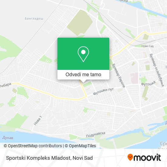 Sportski Kompleks Mladost mapa