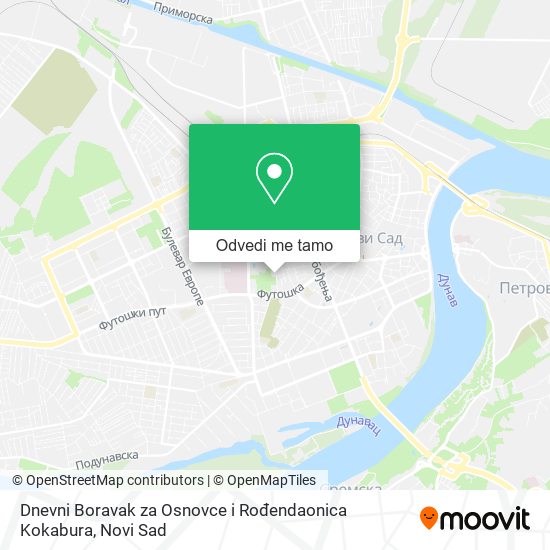 Dnevni Boravak za Osnovce i Rođendaonica Kokabura mapa