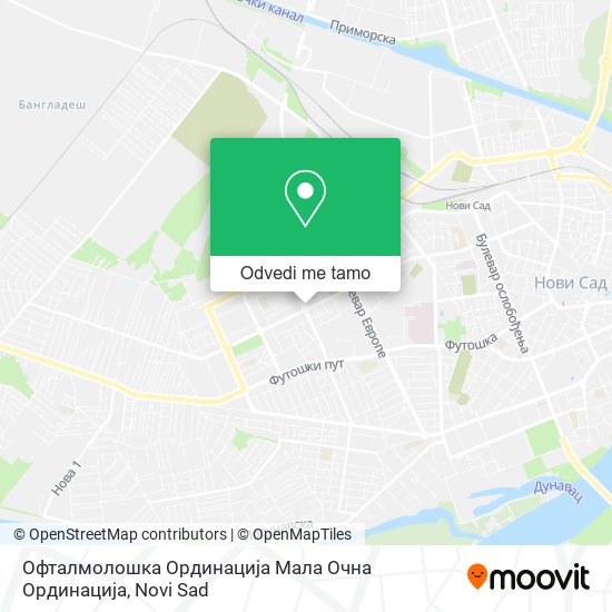 Офталмолошка Ординација Мала Очна Ординација mapa