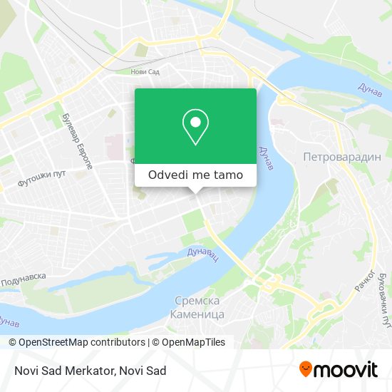 Novi Sad Merkator mapa