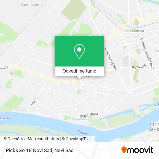 Pick&Go 18 Novi Sad mapa