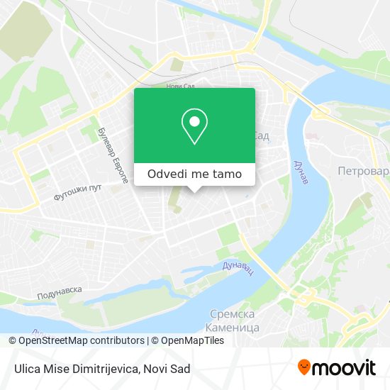Ulica Mise Dimitrijevica mapa