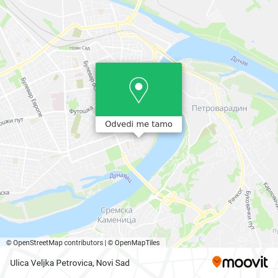 Ulica Veljka Petrovica mapa