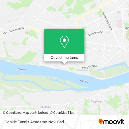 Čonkić Tennis Academy mapa