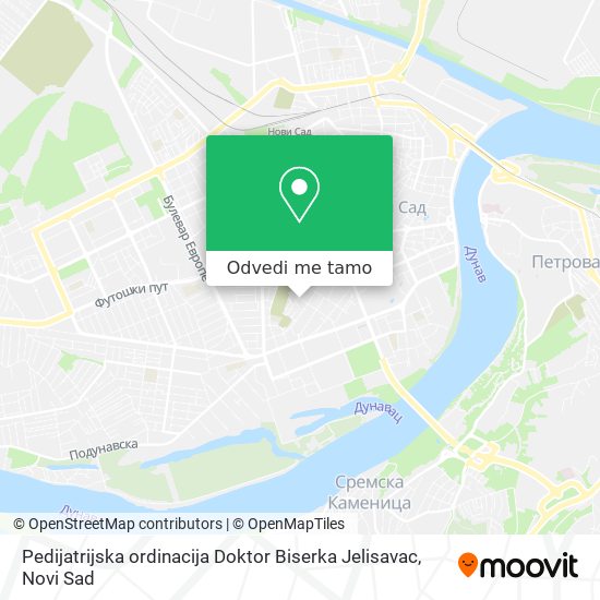 Pedijatrijska ordinacija Doktor Biserka Jelisavac mapa