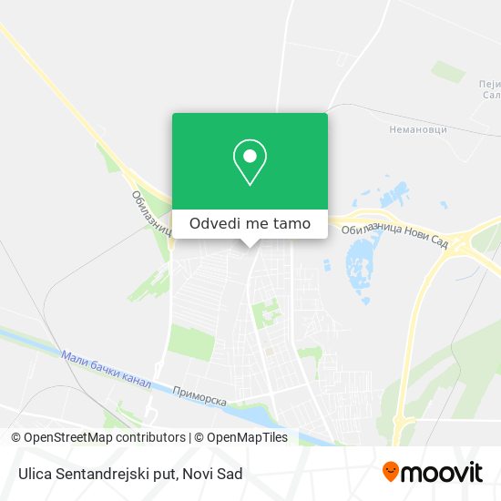 Ulica Sentandrejski put mapa