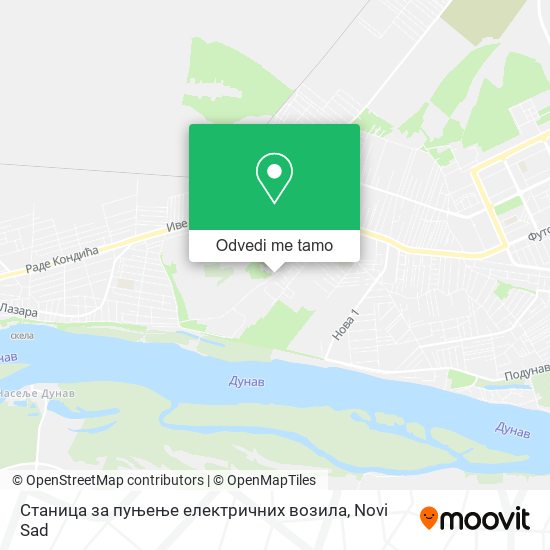 Станица за пуњење електричних возила mapa