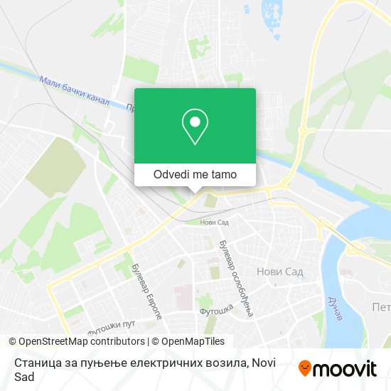 Станица за пуњење електричних возила mapa