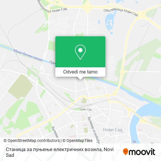 Станица за пуњење електричних возила mapa