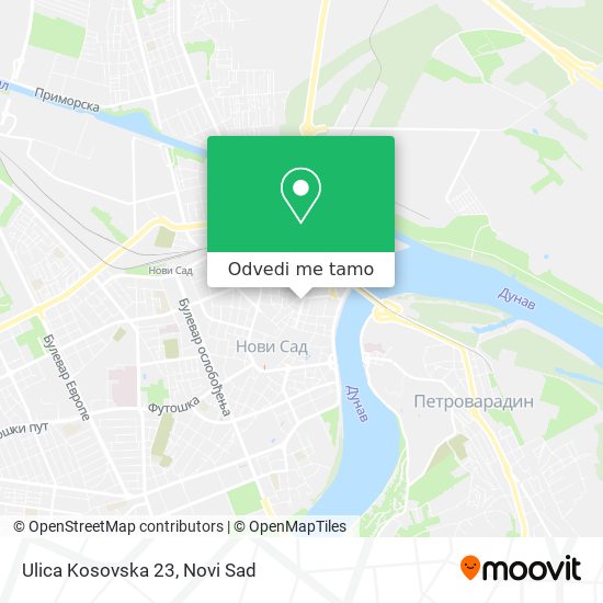 Ulica Kosovska 23 mapa