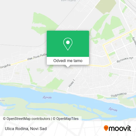 Ulica Rodina mapa
