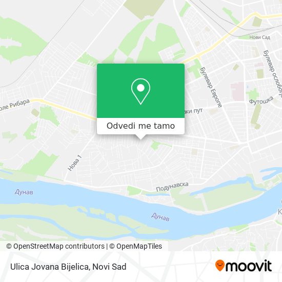 Ulica Jovana Bijelica mapa