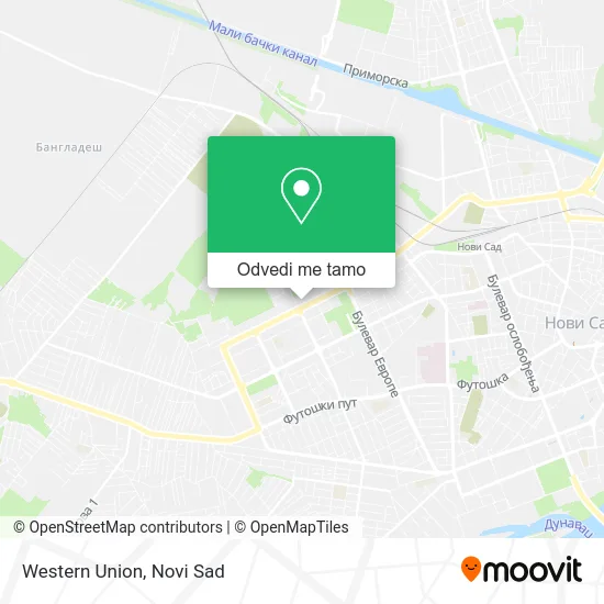 Western Union mapa