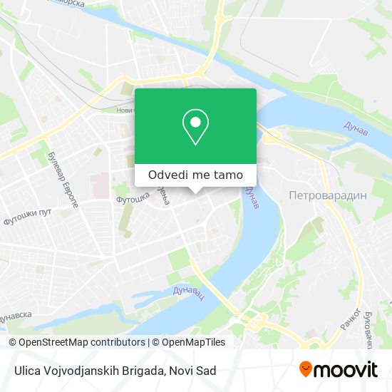 Ulica Vojvodjanskih Brigada mapa