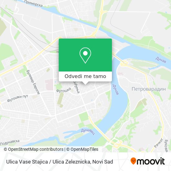 Ulica Vase Stajica / Ulica Zeleznicka mapa