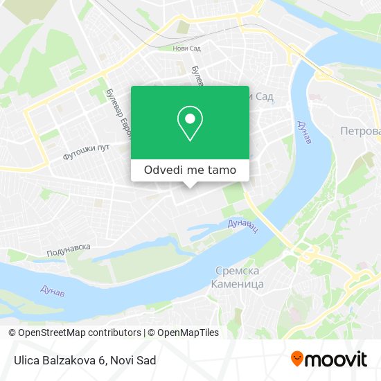 Ulica Balzakova 6 mapa