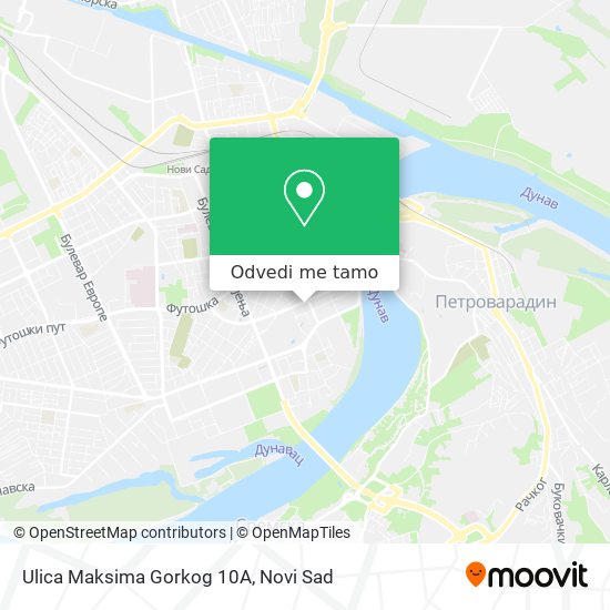 Ulica Maksima Gorkog 10A mapa