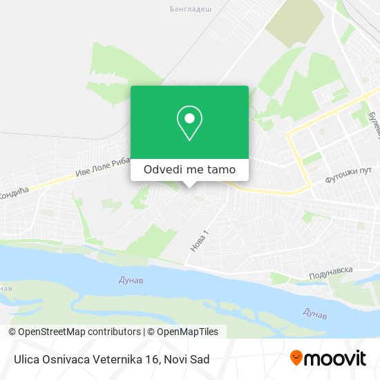 Ulica Osnivaca Veternika 16 mapa