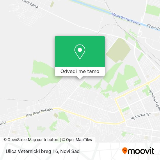 Ulica Veternicki breg 16 mapa