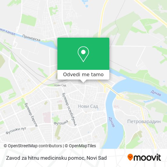 Zavod za hitnu medicinsku pomoc mapa