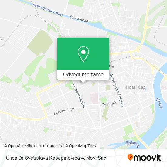 Ulica Dr Svetislava Kasapinovica 4 mapa