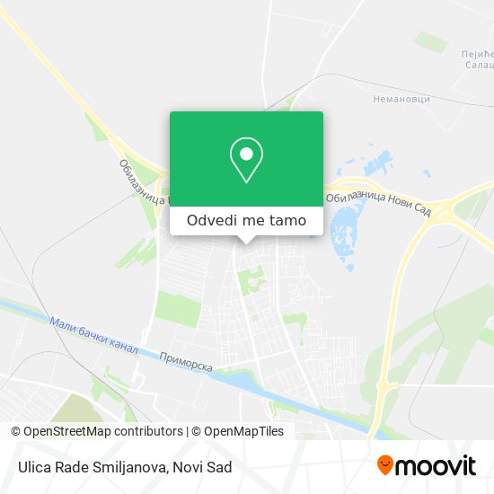 Ulica Rade Smiljanova mapa