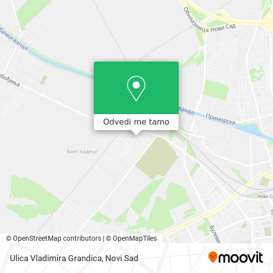 Ulica Vladimira Grandica mapa