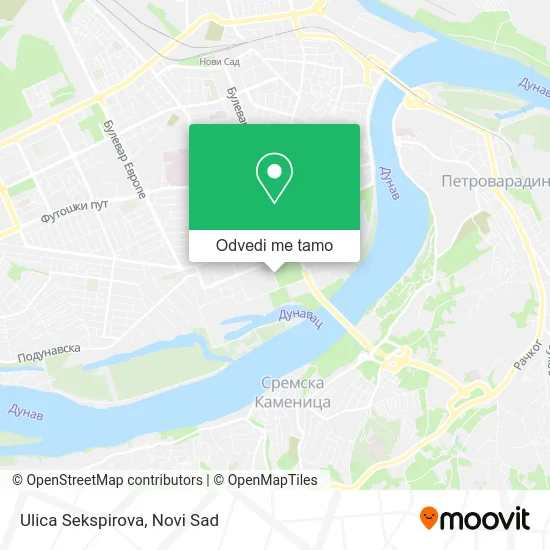 Ulica Sekspirova mapa