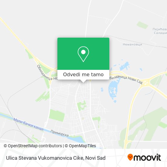 Ulica Stevana Vukomanovica Cike mapa